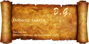 Dobozy Gyula névjegykártya