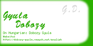 gyula dobozy business card